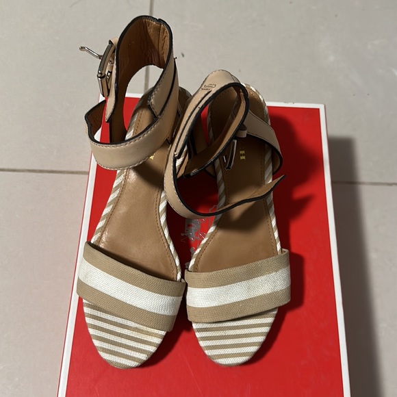 Coach Helen getwy cab stripe/leather wedges - Picture 3 of 4